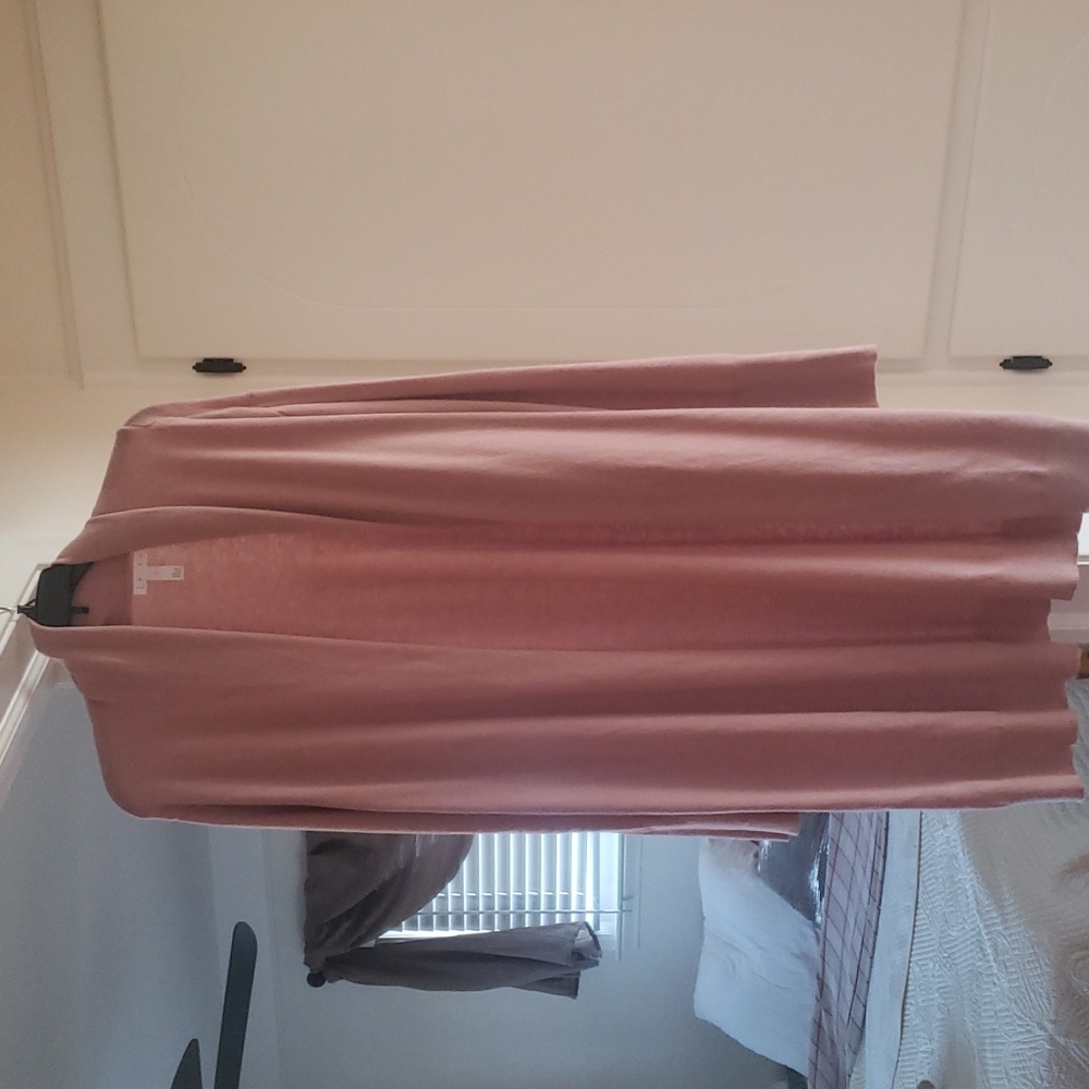 Long pink cardigan